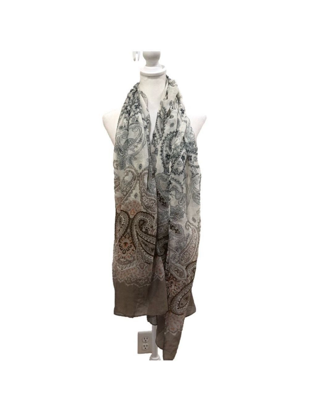 WRAP/SCARF lightweight paisley print summer OS